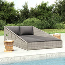 vidaXL szürke polyrattan kerti ágy 110x200 cm