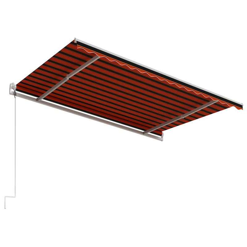 vidaXL narancssárga és barna automata napellenző 400 x 300 cm
