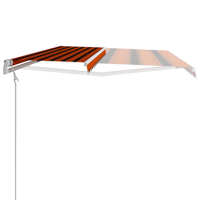 vidaXL narancssárga és barna automata napellenző 400 x 300 cm