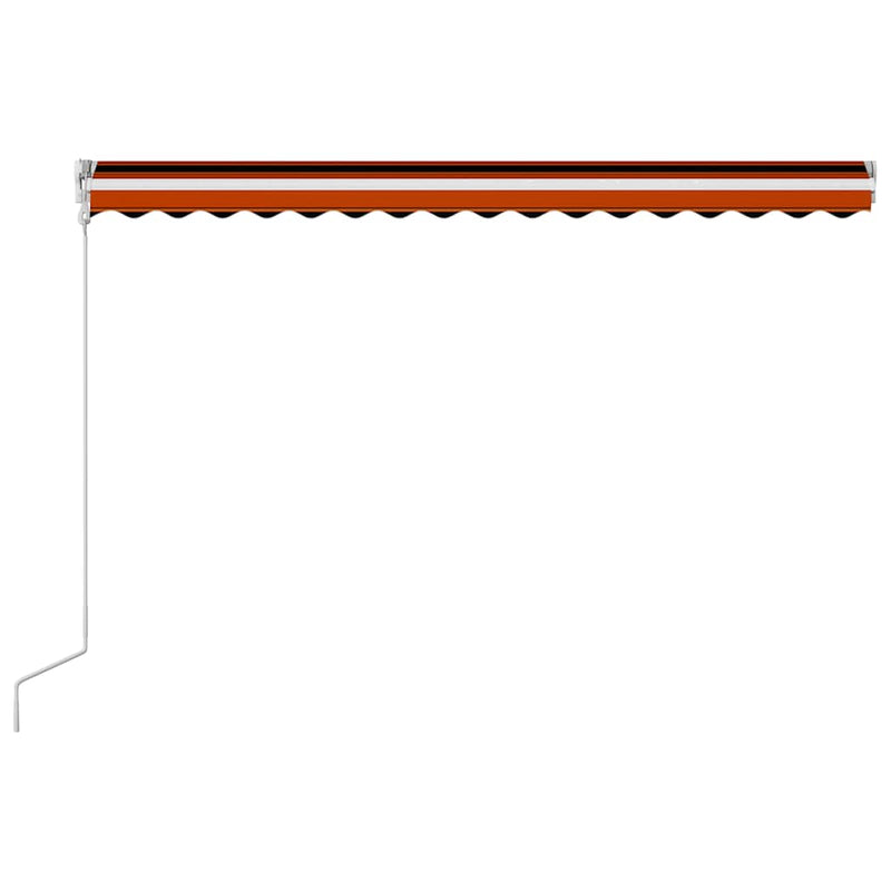 vidaXL narancssárga és barna automata napellenző 400 x 300 cm