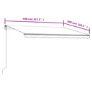 vidaXL narancssárga és barna automata napellenző 400 x 300 cm