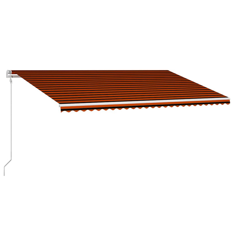 vidaXL narancssárga és barna automata napellenző 600 x 300 cm