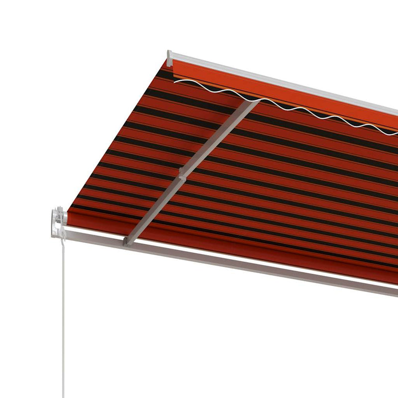 vidaXL narancssárga és barna automata napellenző 600 x 300 cm