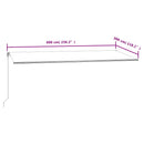 vidaXL narancssárga és barna automata napellenző 600 x 300 cm