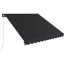 vidaXL antracitszürke kézzel behúzható napellenző 300 x 250 cm