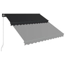 vidaXL antracitszürke kézzel behúzható napellenző 300 x 250 cm