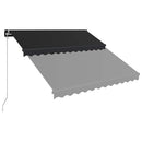 vidaXL antracitszürke kézzel behúzható napellenző 350 x 250 cm