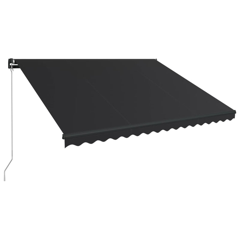 vidaXL antracitszürke kézzel behúzható napellenző 450 x 300 cm