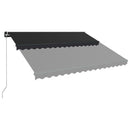 vidaXL antracitszürke kézzel behúzható napellenző 450 x 300 cm