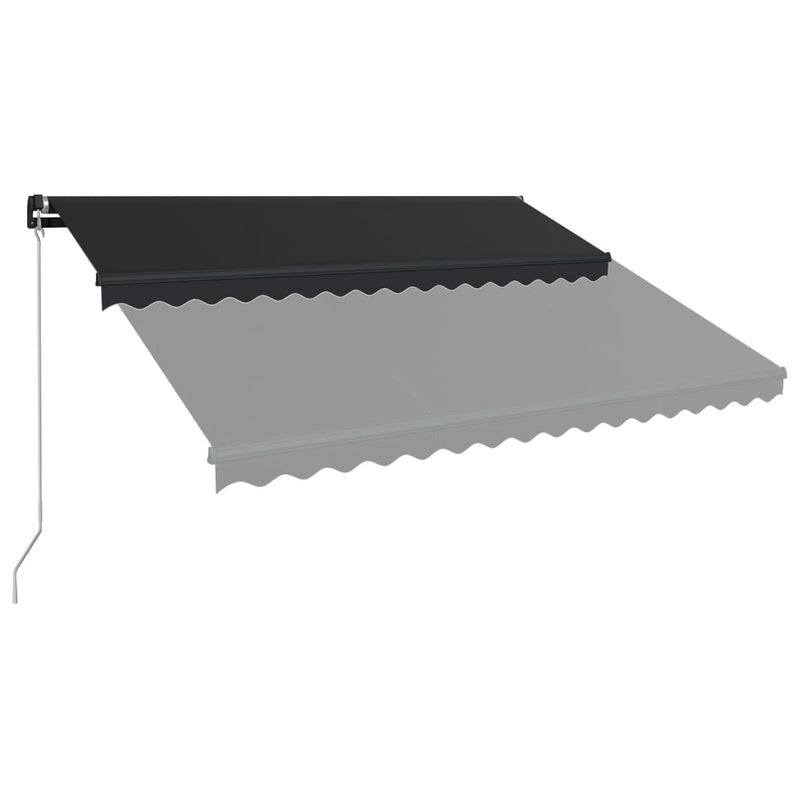 vidaXL antracitszürke kézzel behúzható napellenző 450 x 300 cm