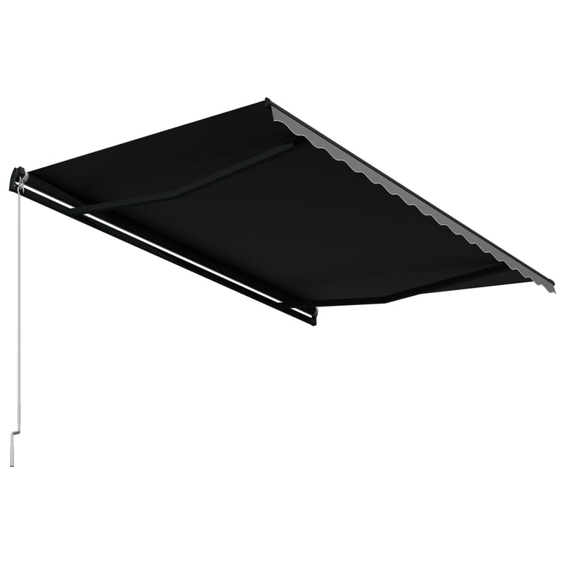 vidaXL antracitszürke kézzel behúzható napellenző 450 x 300 cm
