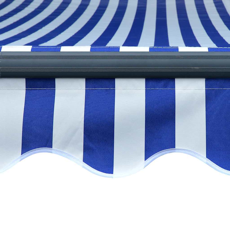vidaXL kék és fehér szélérzékelős és LED-es napellenző 500 x 300 cm