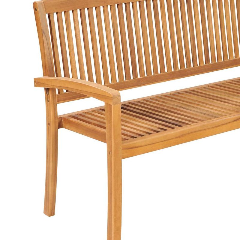 vidaXL 3 személyes rakásolható tömör tíkfa kerti pad 159 cm