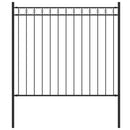 vidaXL fekete acél kerti kerítés 1,7 x 0,8 m