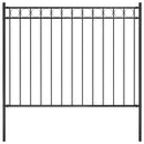 vidaXL fekete acélkerítés 1,81 x 1,2 m