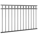 vidaXL fekete acél kerítéspanel 1,7 x 0,8 m