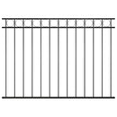 vidaXL fekete acél kerítéspanel 1,7 x 1,2 m