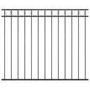 vidaXL fekete acél kerítéspanel 1,7 x 1,5 m