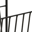 vidaXL tömör mangófa és acél újságtartó 40 x 30 x 50 cm