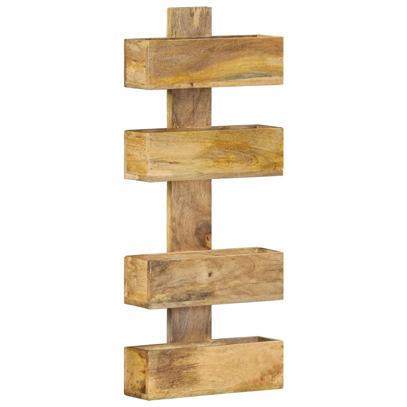 vidaXL tömör mangófa fali újságtartó 30 x 11 x 72 cm