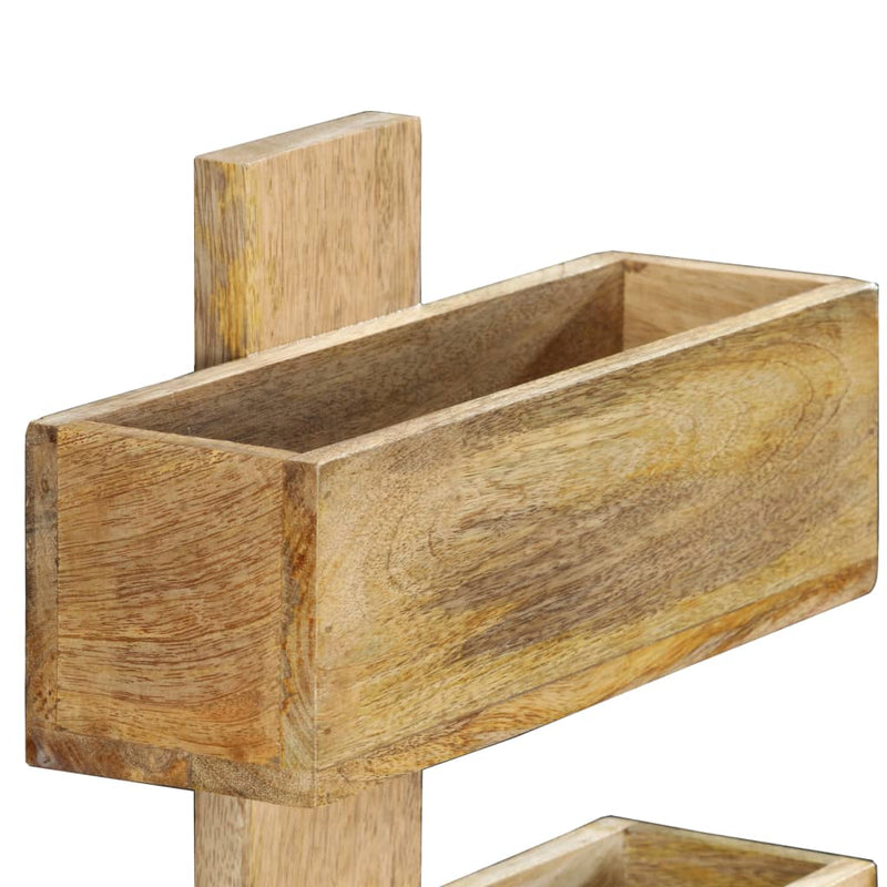 vidaXL tömör mangófa fali újságtartó 30 x 11 x 72 cm