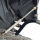 vidaXL szürke polyrattan kültéri napozóágy napellenzővel