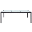 vidaXL fekete polyrattan kültéri étkezőasztal 200 x 150 x 74 cm