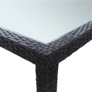 vidaXL fekete polyrattan kültéri étkezőasztal 200 x 150 x 74 cm