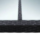 vidaXL fekete polyrattan kültéri étkezőasztal 200 x 150 x 74 cm