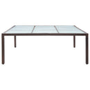 vidaXL barna polyrattan kerti étkezőasztal 200 x 200 x 74 cm