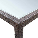 vidaXL barna polyrattan kerti étkezőasztal 200 x 200 x 74 cm