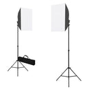 vidaXL fotóstúdió-felszerelés softbox lámpákkal és hátterekkel