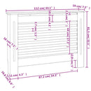 vidaXL 2 db fehér MDF radiátorburkolat 112 x 19 x 81,5 cm