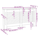 vidaXL 2 db fehér MDF radiátorburkolat 152 x 19 x 81,5 cm