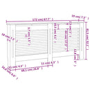 vidaXL 2 db fehér MDF radiátorburkolat 172 x 19 x 81,5 cm