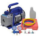 vidaXL egyfokozatú vákuumszivattyú dupla elosztómérő készlettel
