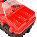vidaXL piros műanyag szerszámosláda 462 x 256 x 242 mm