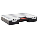 vidaXL 2 db műanyag tárolódoboz állítható elválasztókkal 460x325x80 mm