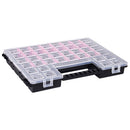 vidaXL 5 db műanyag tárolódoboz állítható elválasztókkal 385x283x50 mm