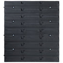 vidaXL 32 darabos piros és fekete tárolódoboz szett fali panelekkel