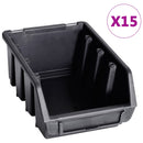 vidaXL 29 darabos piros és fekete tárolódoboz szett fali panelekkel