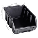 vidaXL 29 darabos piros és fekete tárolódoboz szett fali panelekkel