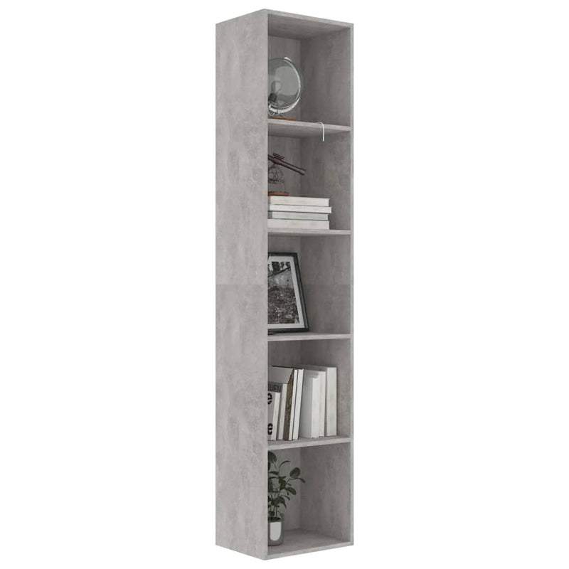 vidaXL betonszürke szerelt fa könyvszekrény 40 x 30 x 189 cm
