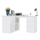vidaXL fehér szerelt fa sarok íróasztal 145 x 100 x 76 cm