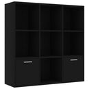 vidaXL fekete szerelt fa könyvszekrény 98 x 30 x 98 cm