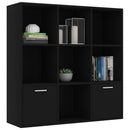 vidaXL fekete szerelt fa könyvszekrény 98 x 30 x 98 cm