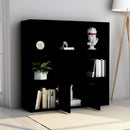vidaXL fekete szerelt fa könyvszekrény 98 x 30 x 98 cm