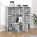 vidaXL betonszürke szerelt fa könyvszekrény 98 x 30 x 98 cm