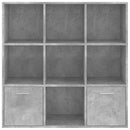 vidaXL betonszürke szerelt fa könyvszekrény 98 x 30 x 98 cm