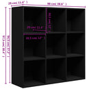 vidaXL fekete szerelt fa könyvszekrény 98 x 29 x 97,5 cm
